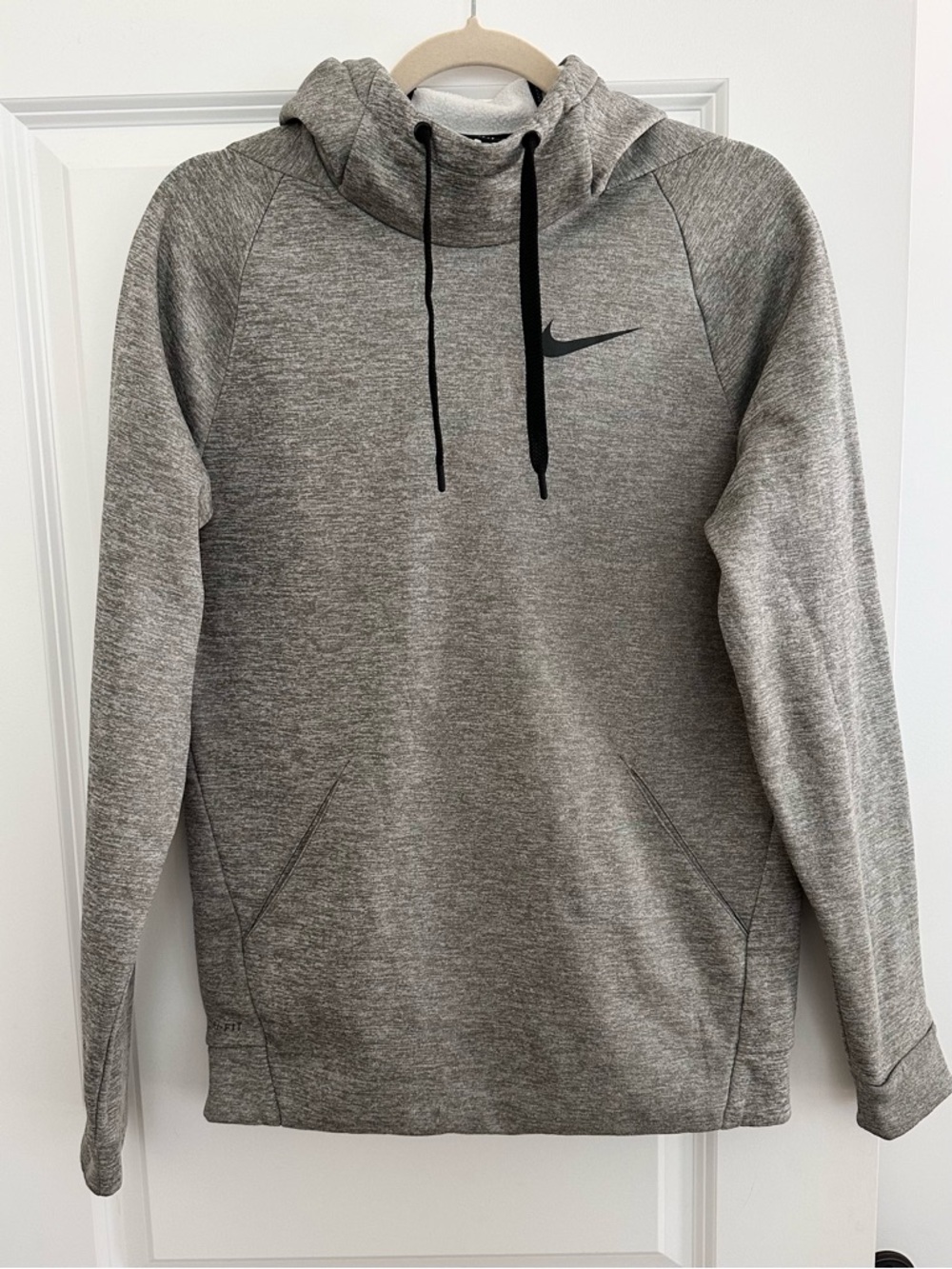Nike Grey Lightweight Fleece Lined Performance Hoodie Pullover Sweatshirt
